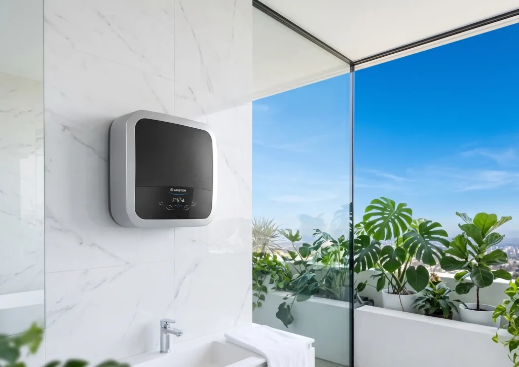 water heater dan AC di dalam rumah