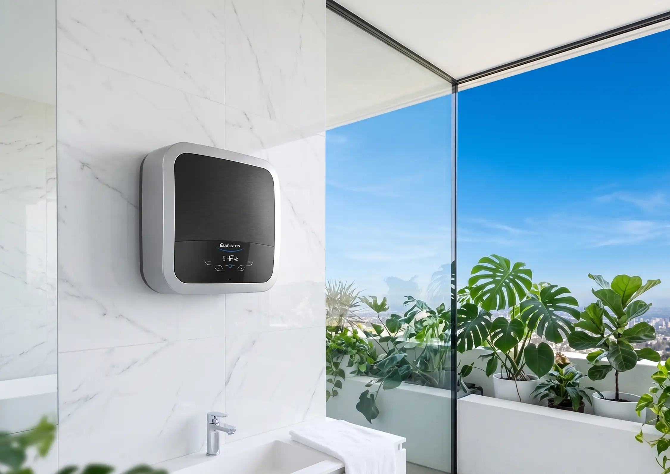 water heater dan AC di dalam rumah